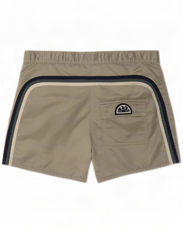 Sundek Pantaloncini da bagno con grafica da uomo in nylon verde medio
