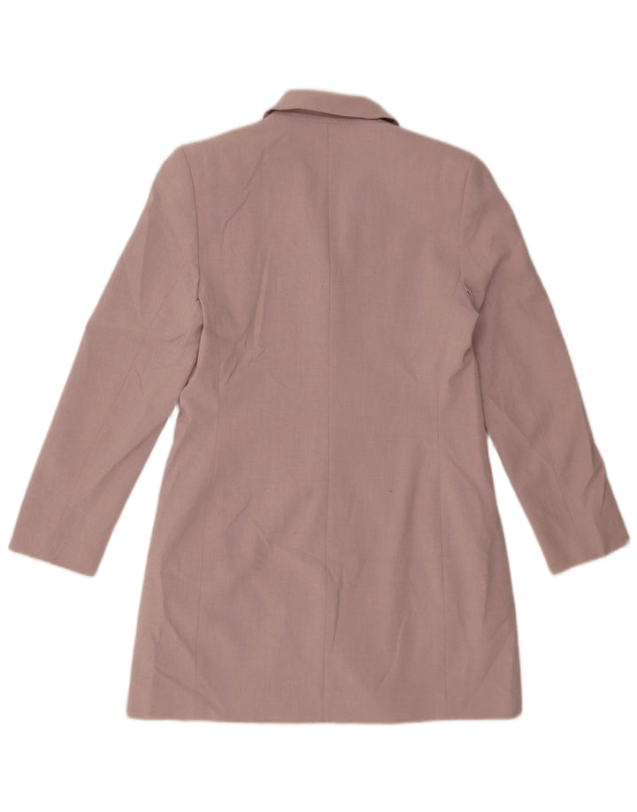 Giacca blazer a 4 bottoni lunga Marks & Spencer da donna UK 12 viola medio