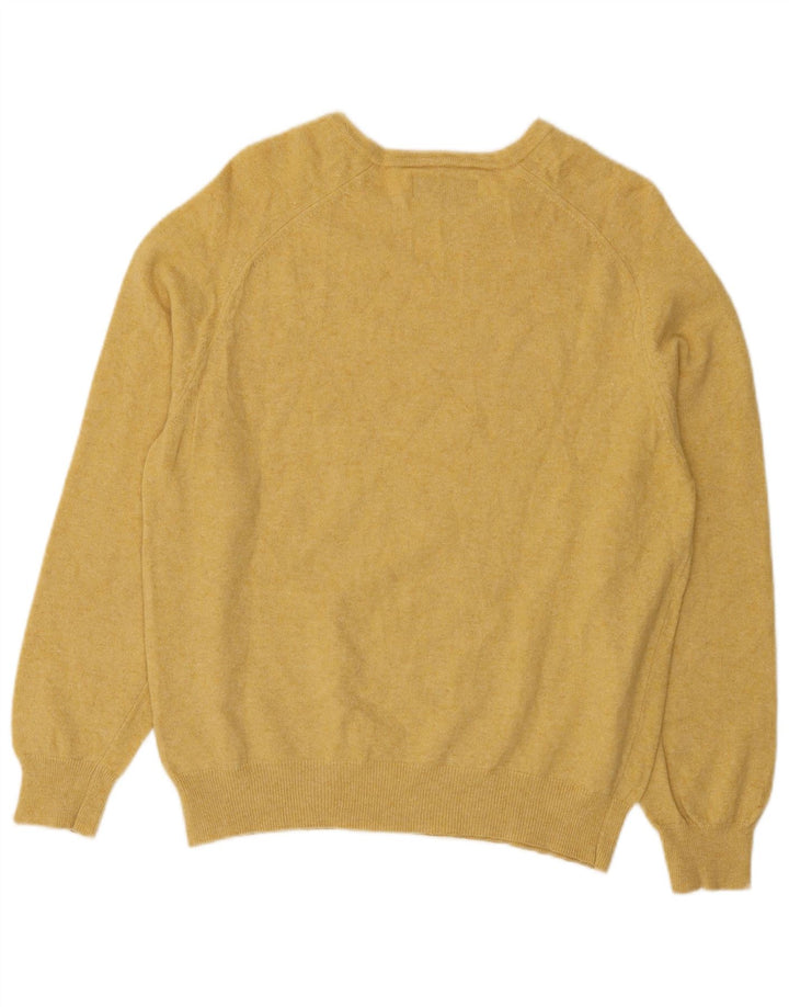 Marlboro Classics Maglione da uomo con scollo a barca, maglione grande, in lana gialla