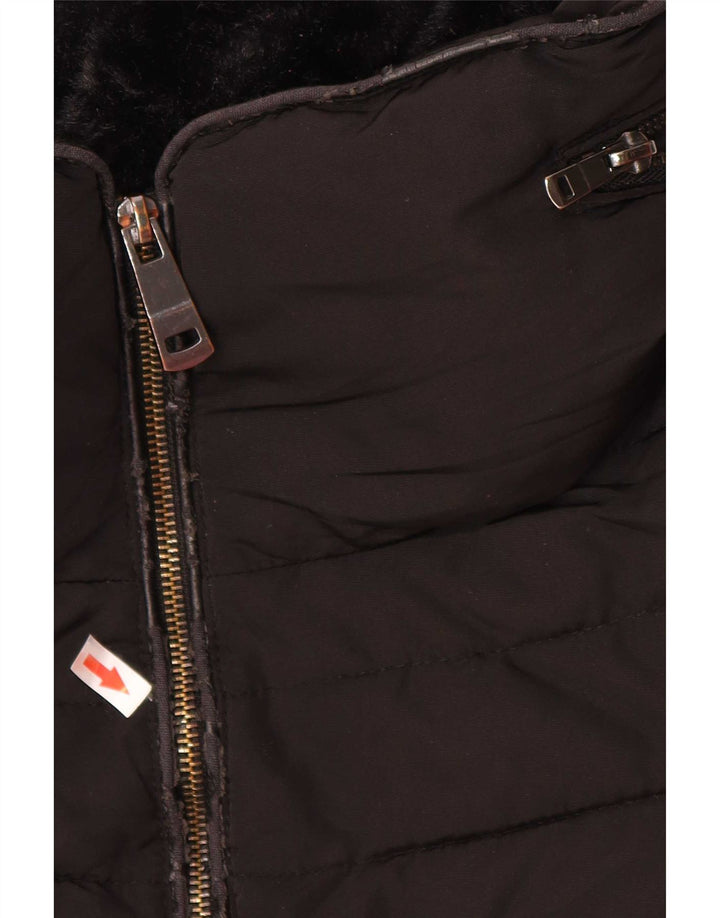 Giacca imbottita con cappuccio da donna Zara UK 10 piccola nera