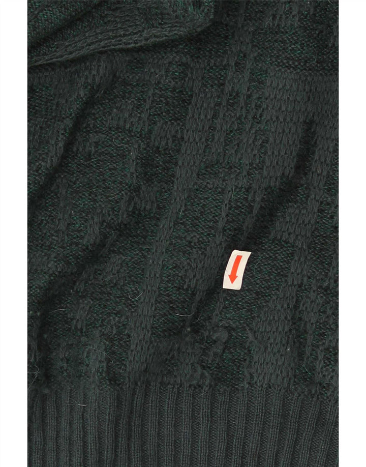 Maglione maglione girocollo da uomo vestibilità regolare Maselli grande verde geometrico