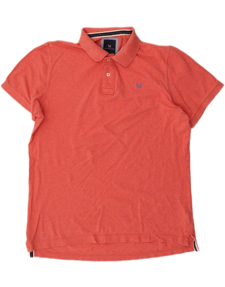 CREW CLOTHING Polo da uomo grande in cotone arancione