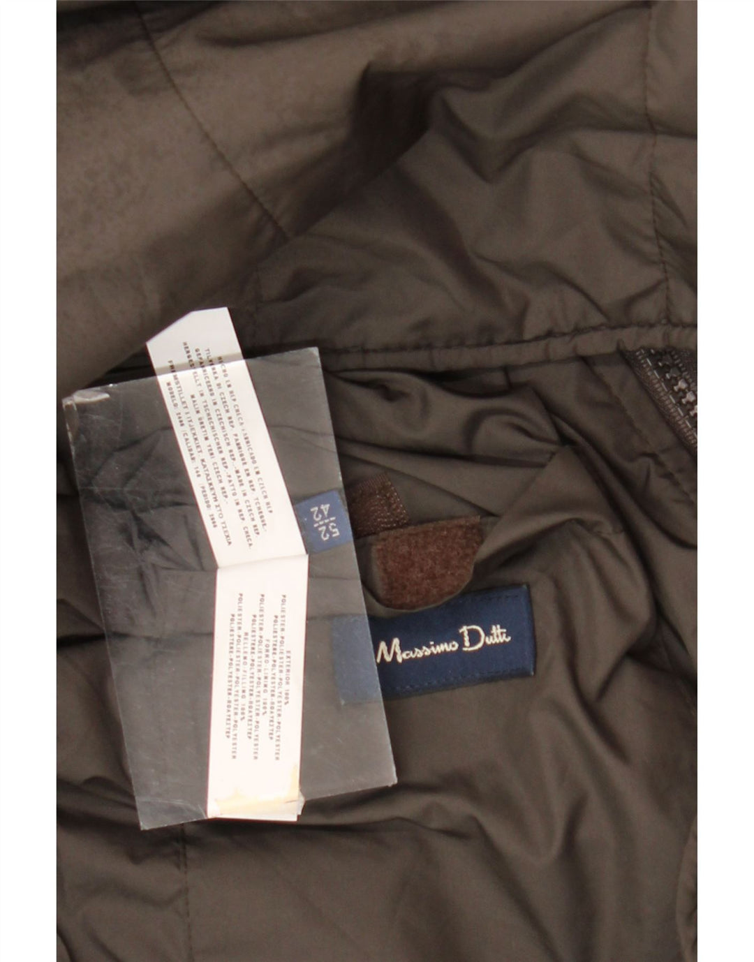 Gilet imbottito da uomo Massimo Dutti EU 52 Large Grigio Poliestere