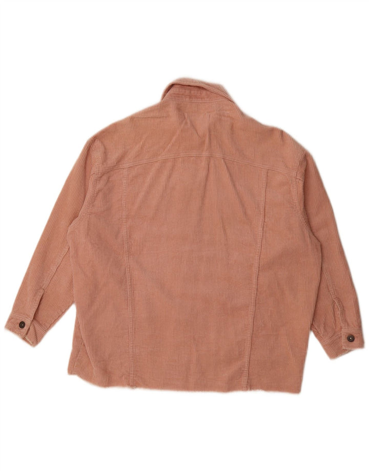 Giacca da donna oversize in velluto a coste Zara UK 10 piccola in cotone rosa