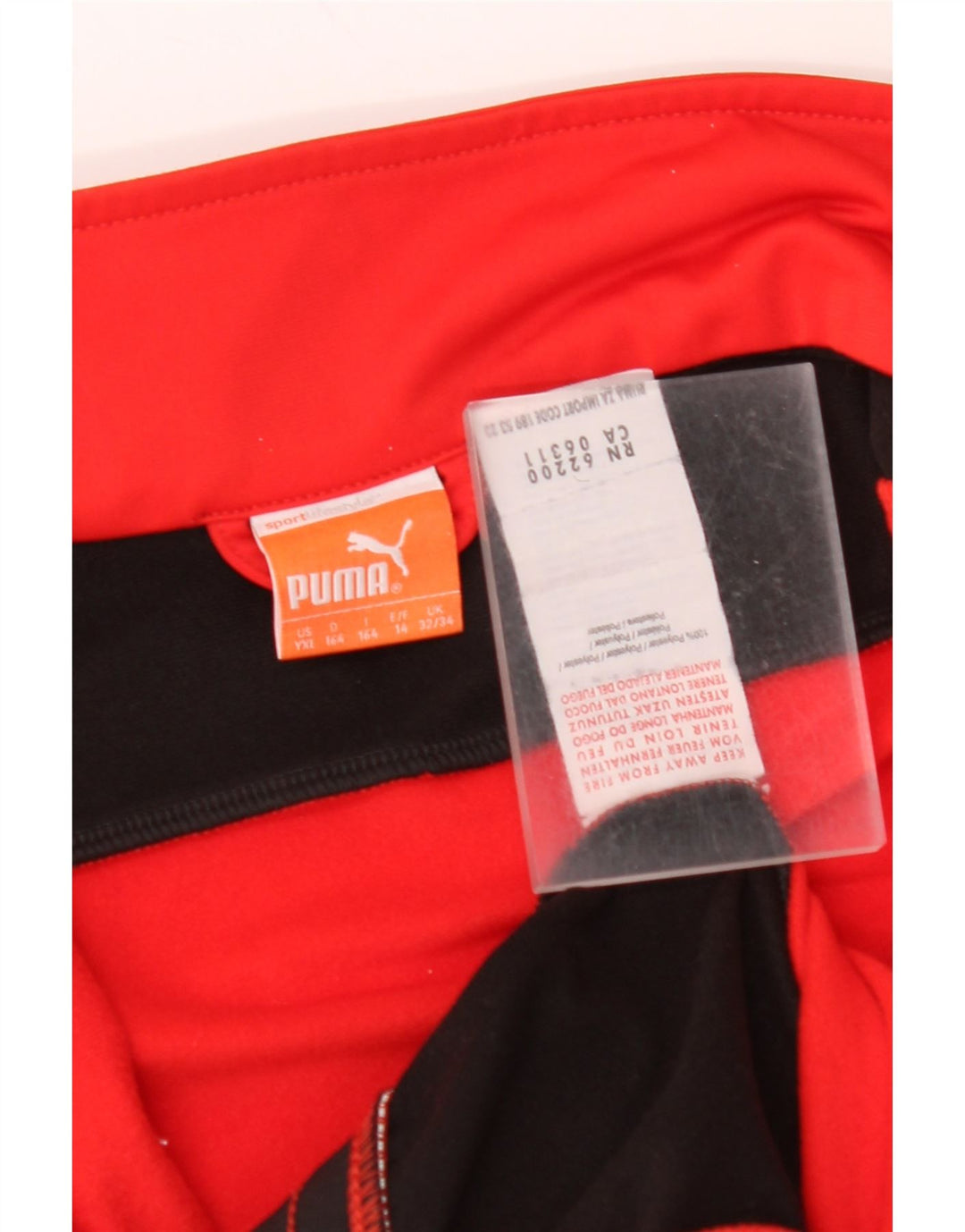 Giacca da tuta da ragazzo PUMA 13-14 anni Poliestere color block rosso