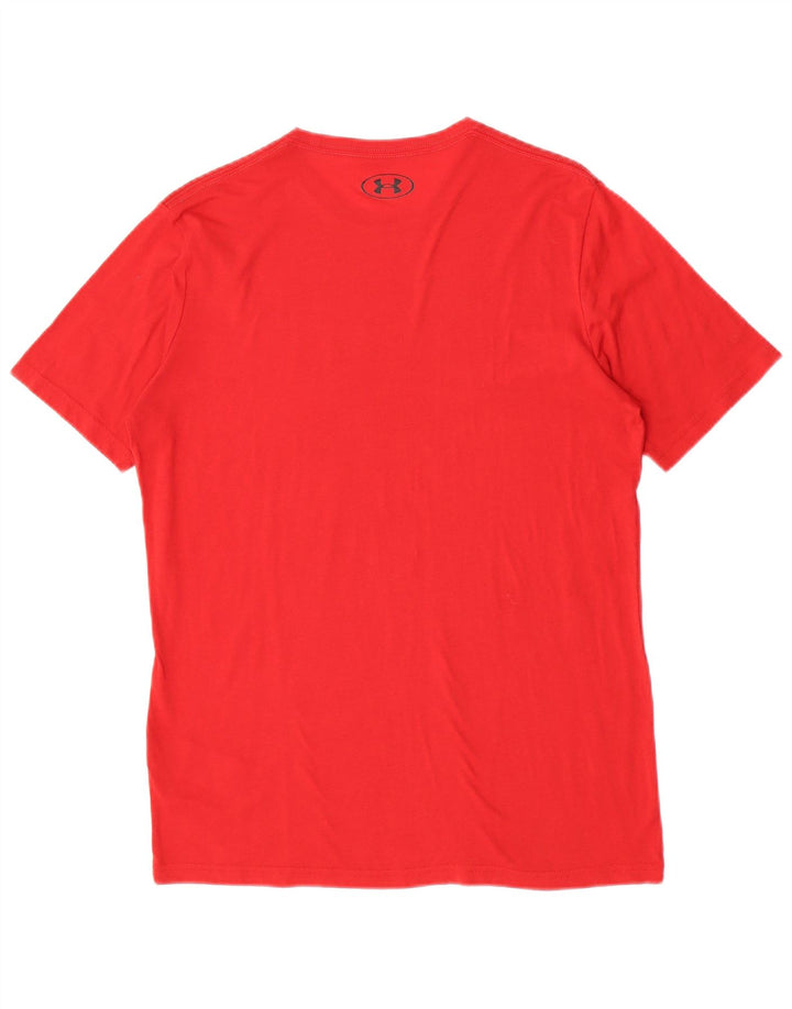 T-shirt grafica da uomo Under Armour Top rosso medio in cotone