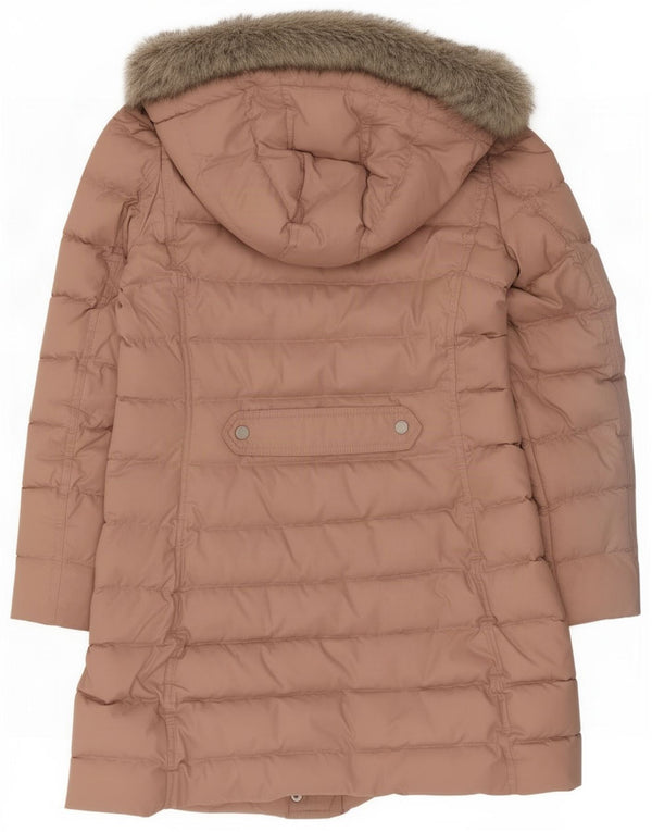 Cappotto imbottito con cappuccio da donna Tommy Hilfiger UK 14 grande poliestere rosa