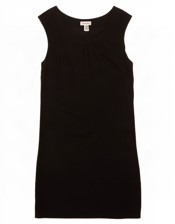 Abito tubino senza maniche da donna Calvin Klein US 6 medio poliestere nero
