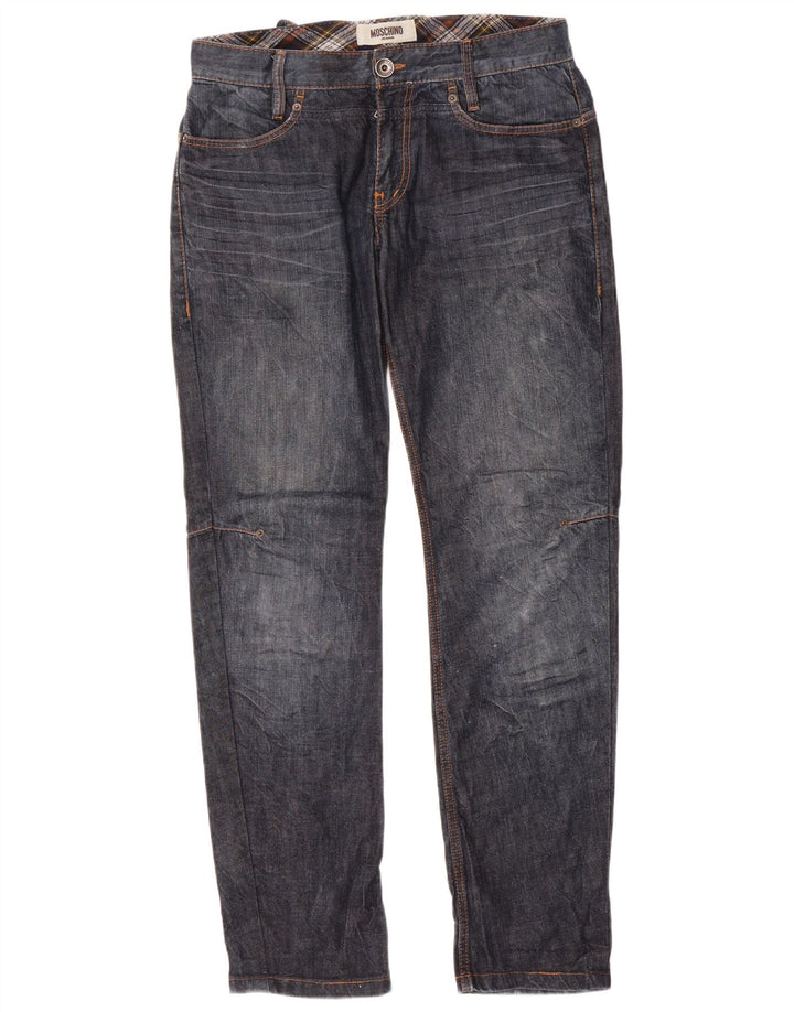 Jeans slim da uomo Moschino W31 L32 cotone blu navy