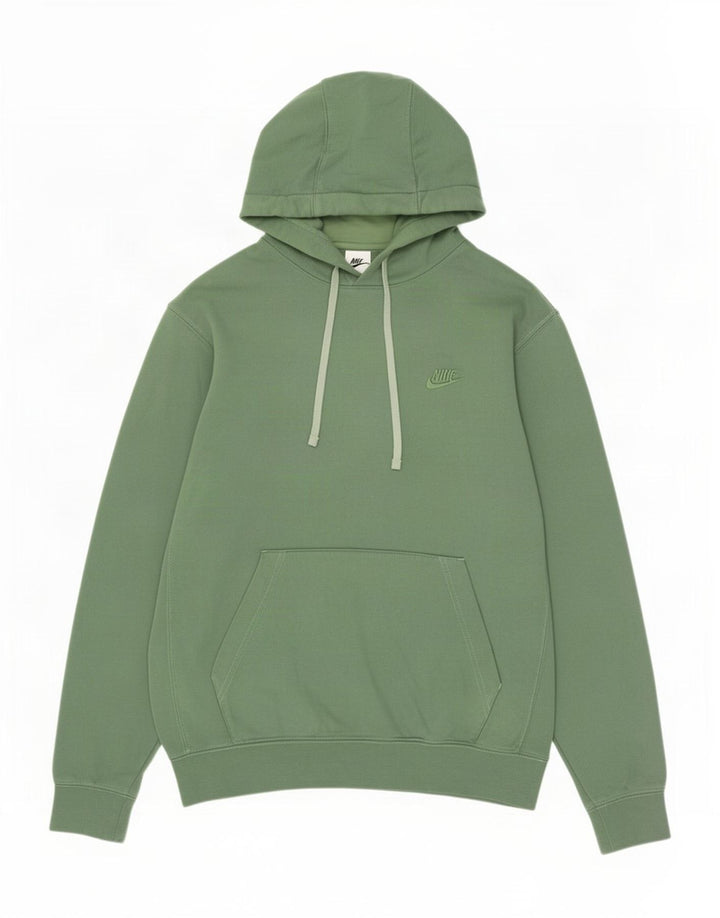 Felpa con cappuccio da uomo Nike in cotone verde medio