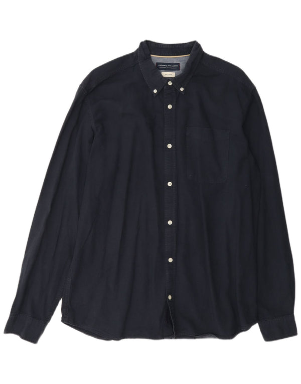 Camicia da uomo Jack & Jones 2XL cotone blu navy