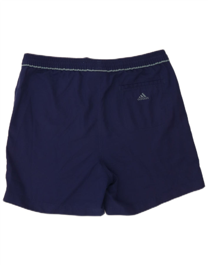 Pantaloncini da bagno Adidas da uomo grandi in poliestere blu navy
