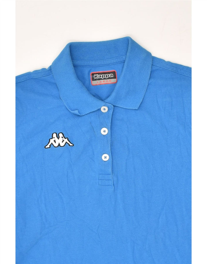 KAPPA Womens Polo Shirt UK 14 Large Black Cotton | Vintage Kappa | Thrift | Second-Hand Kappa | Used Clothing | Messina Hembry 