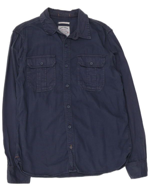 Camicia da uomo vestibilità regolare Fat Face in cotone blu navy medio