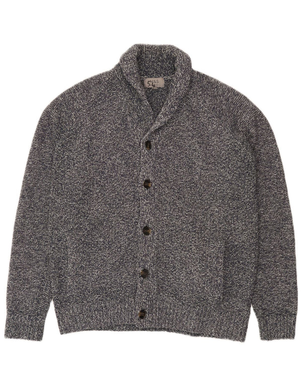 Maglione cardigan da uomo Marks & Spencer Acrilico screziato grigio medio
