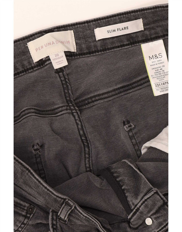 Jeans svasati slim Marks & Spencer da donna Per Una UK 20 2XL W38 L30 Grigio