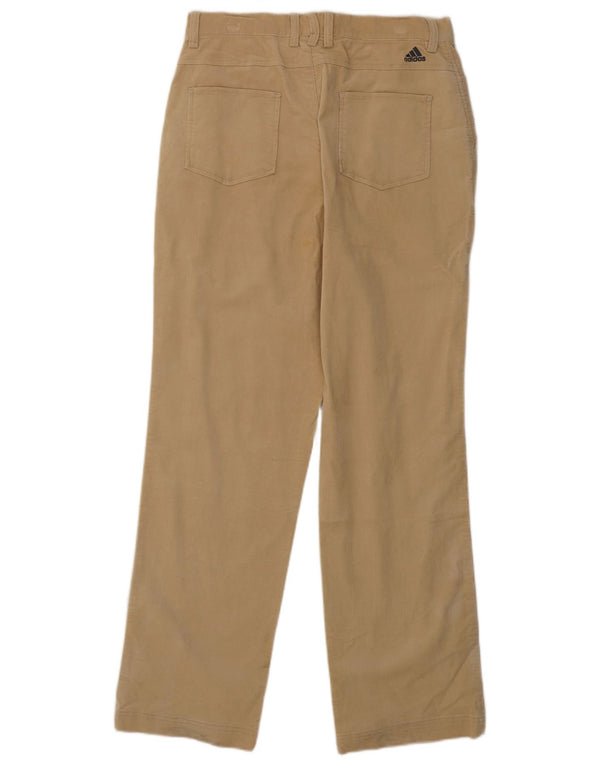 Pantaloni dritti da uomo in velluto a coste Adidas W32 L32 in cotone beige