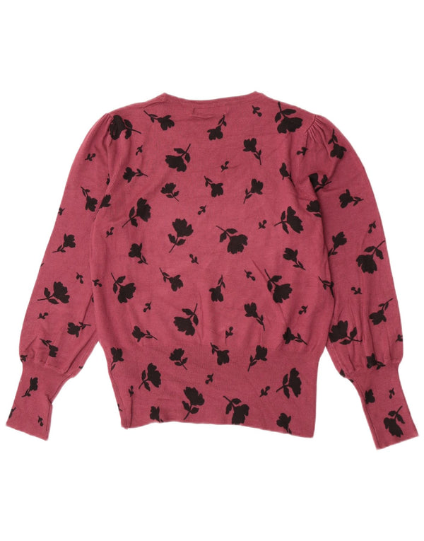 Maglione maglione con scollo a barca da donna Marks & Spencer UK 12 Borgogna medio