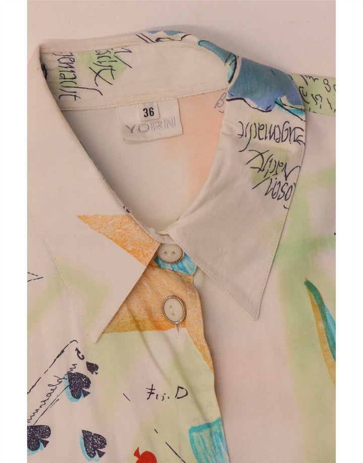 Yorn Camicia oversize da donna con motivo astratto EU 36 Small Multicolor