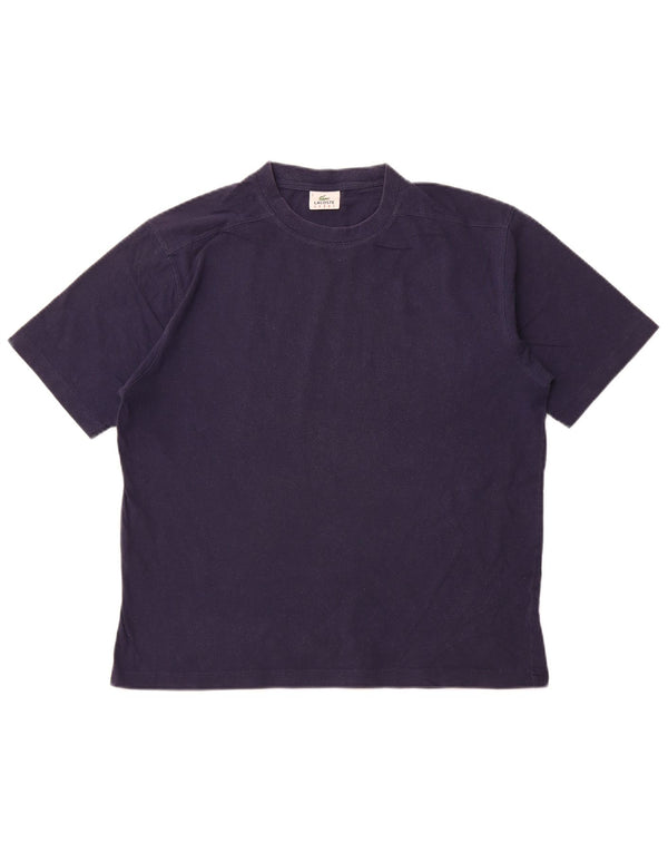 T-shirt da uomo LACOSTE taglia 5 grande in cotone blu navy