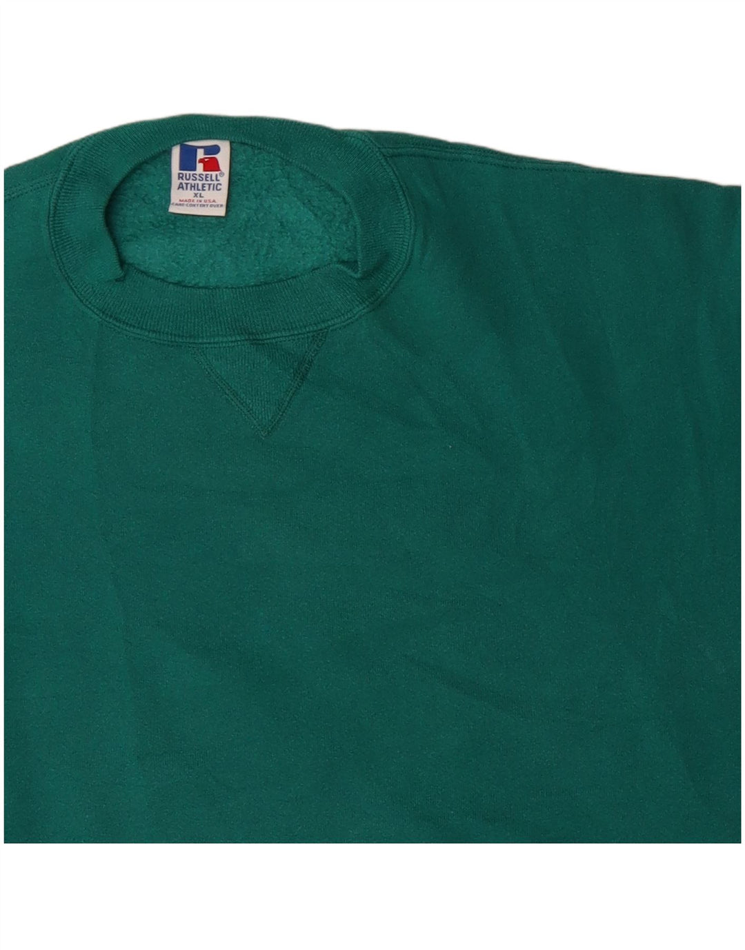 RUSSELL ATHLETIC Felpa da uomo maglione XL verde cotone