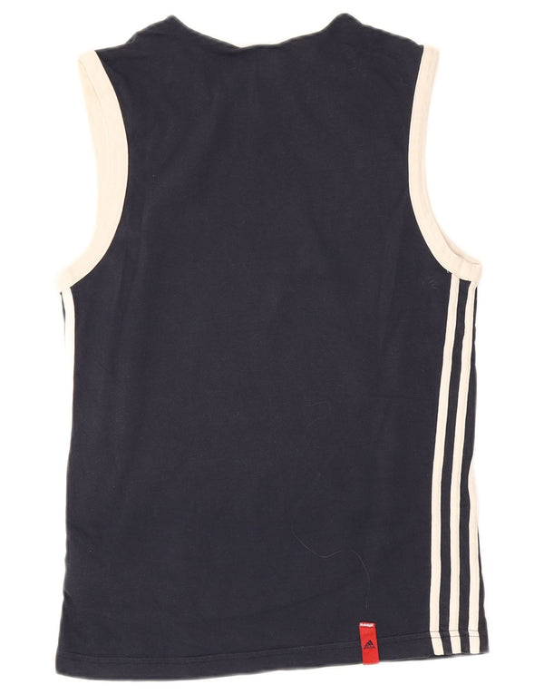 Canottiera Adidas da uomo UK 34/36 piccola in cotone blu navy
