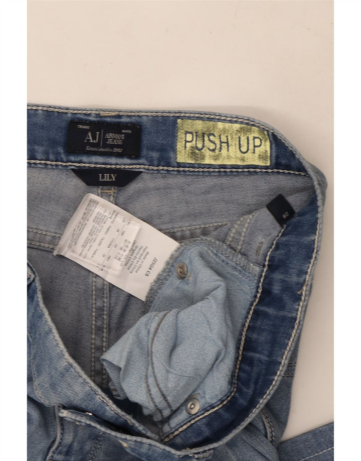 Jeans slim da donna ARMANI Lily W28 L28 cotone blu