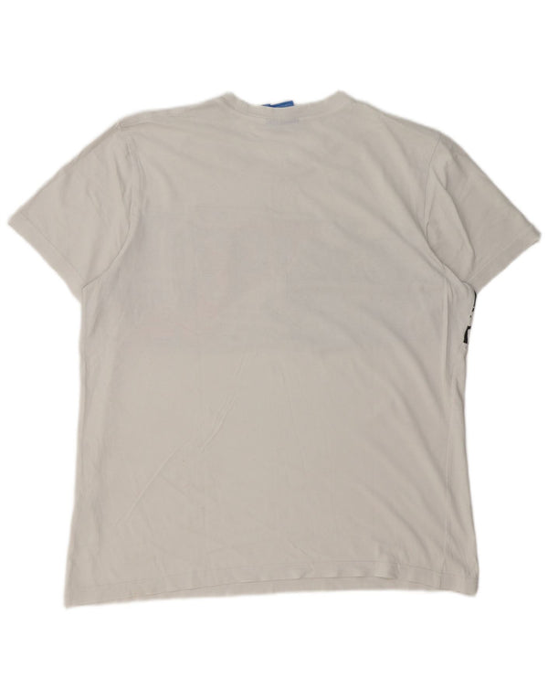 T-shirt grafica da uomo Adidas Top XL in cotone bianco