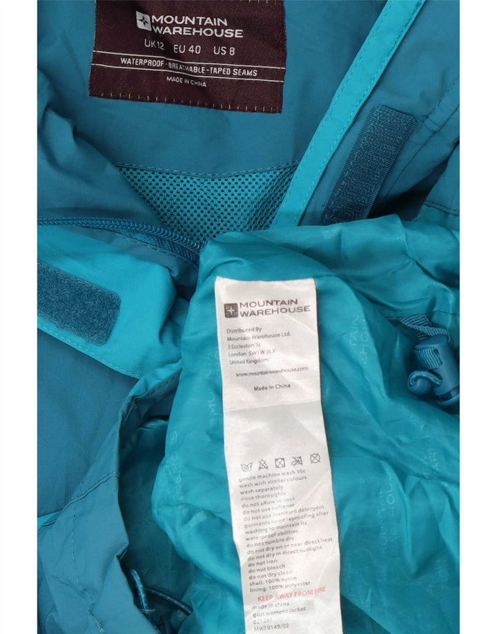 Giacca antipioggia con cappuccio Isoory da donna Mountain Warehouse UK 12 Nylon blu medio