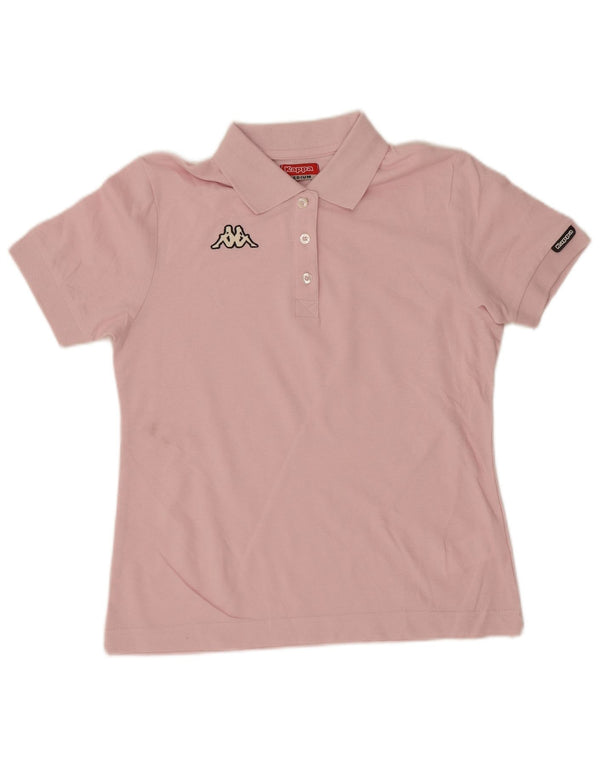 Polo Kappa da donna UK 12 cotone rosa medio