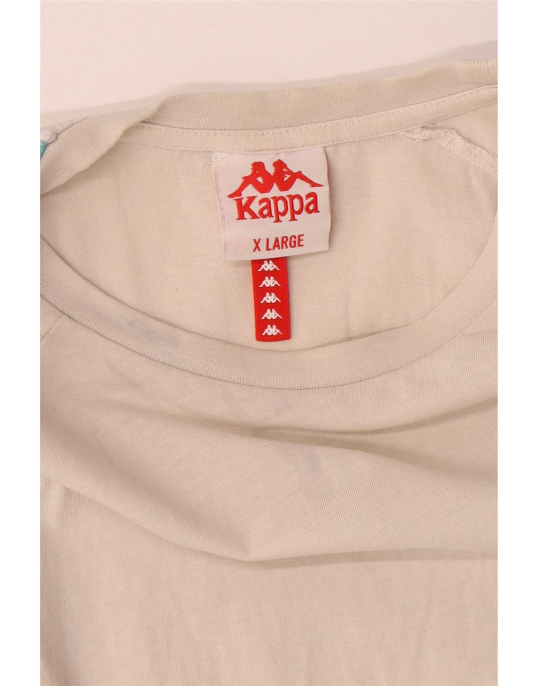 T-shirt grafica da uomo Kappa Top XL in cotone bianco sporco