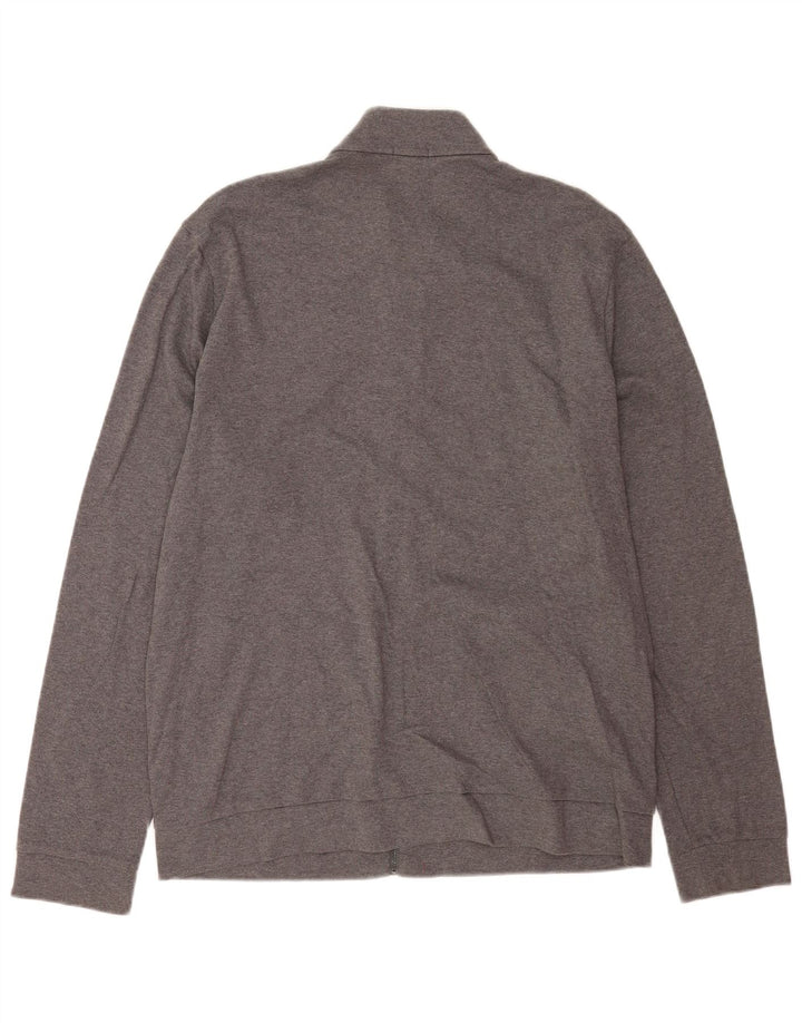Maglione cardigan da uomo con vestibilità regolare Hugo Boss XL in cotone grigio