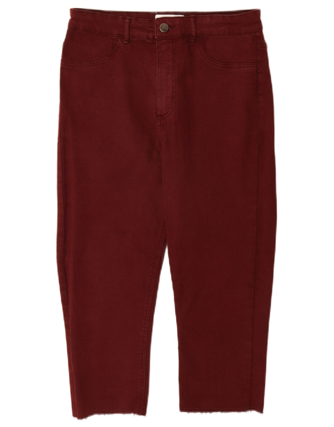 Jeans Capri da donna Zara EU 40 medio W30 L18 Borgogna