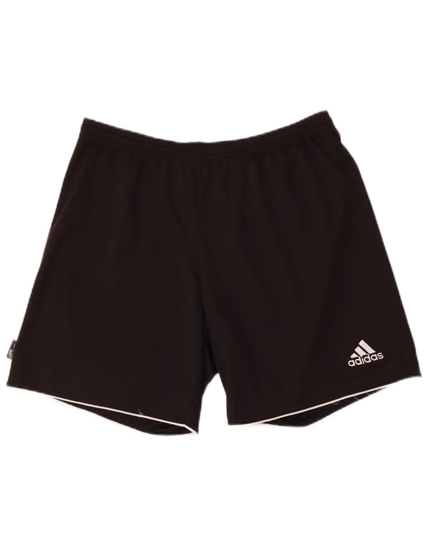 Pantaloncini sportivi Adidas da uomo vestibilità regolare medio nero poliestere sportivo