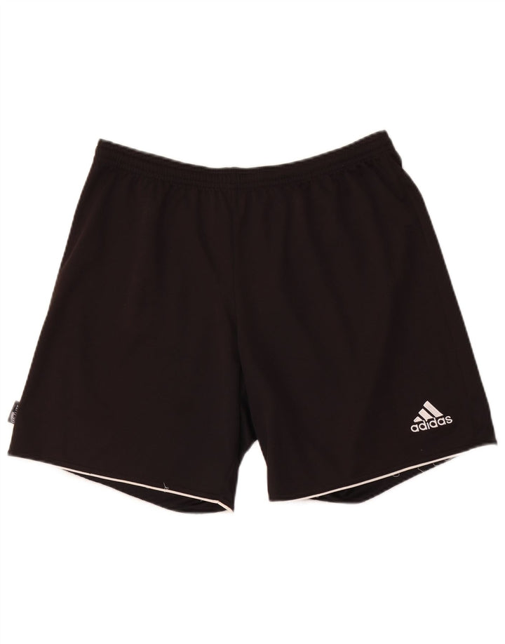Pantaloncini sportivi Adidas da uomo vestibilità regolare medio nero poliestere sportivo