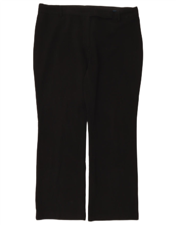 Pantaloni da abito bootcut da donna Marks & Spencer UK 14 Large W34 L28 Nero