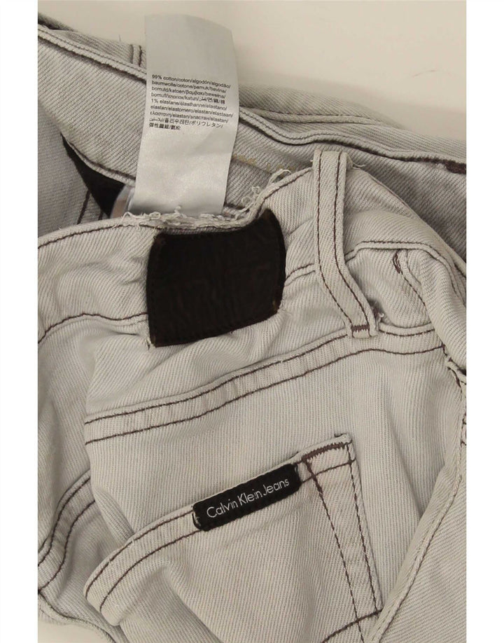 Jeans slim da uomo Calvin Klein W36 L32 cotone grigio
