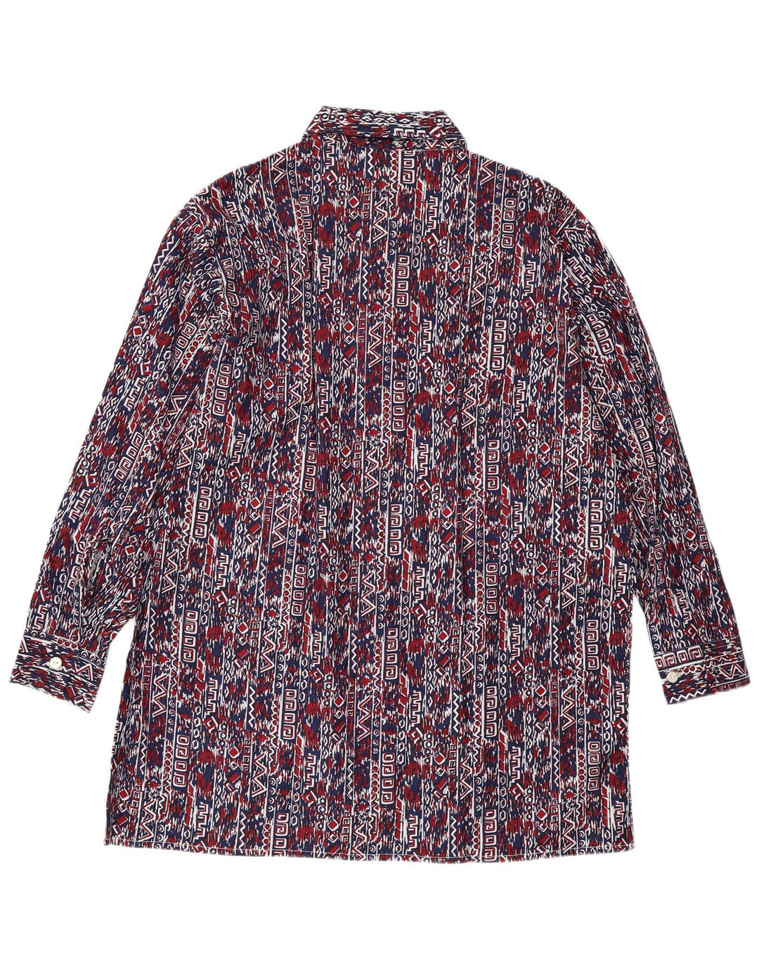 Camicia da uomo VINTAGE taglia 41 grande blu navy geometrico