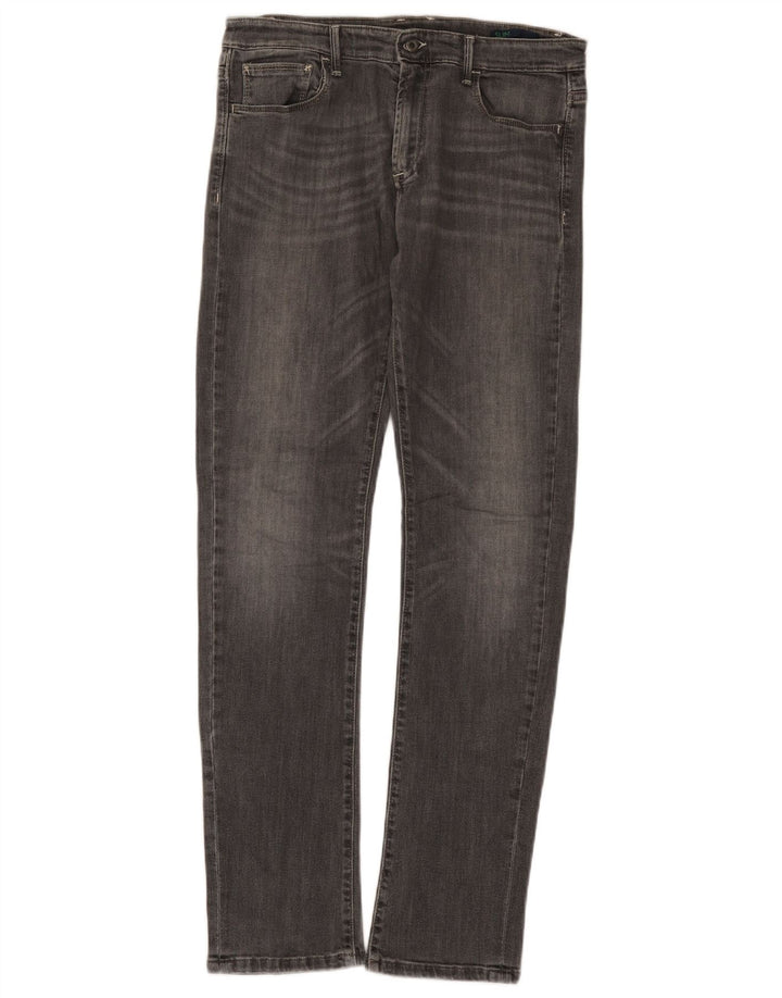 Jeans Slim Donna Benetton W31 L31 Cotone Grigio
