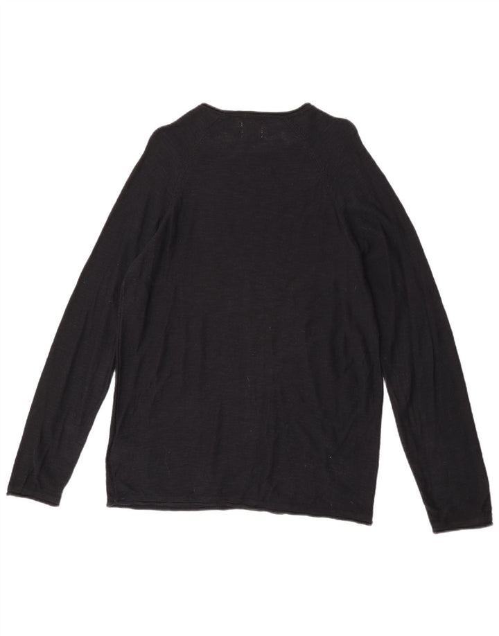 Maglione maglione girocollo da uomo Lee piccolo in cotone nero