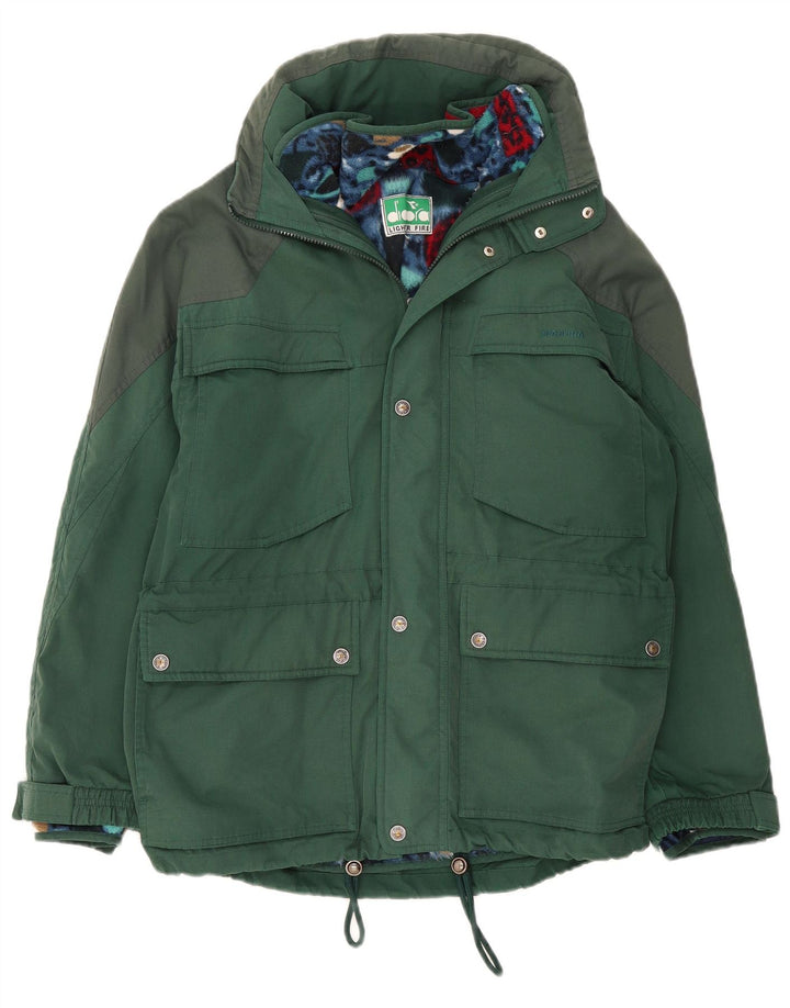 Giacca a vento da uomo Diadora vestibilità ampia UK 38 Poliestere verde medio
