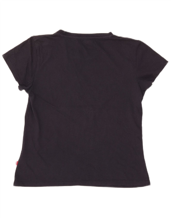 T-shirt grafica da donna LEVI'S Top UK 12 cotone medio blu navy