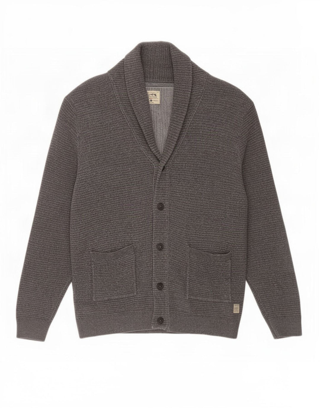 Maglione cardigan da uomo Jack & Jones grande cotone grigio