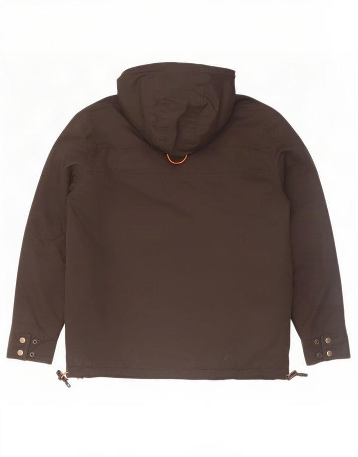 Giacca a vento con cappuccio da uomo Superdry UK 40 grande poliestere nero