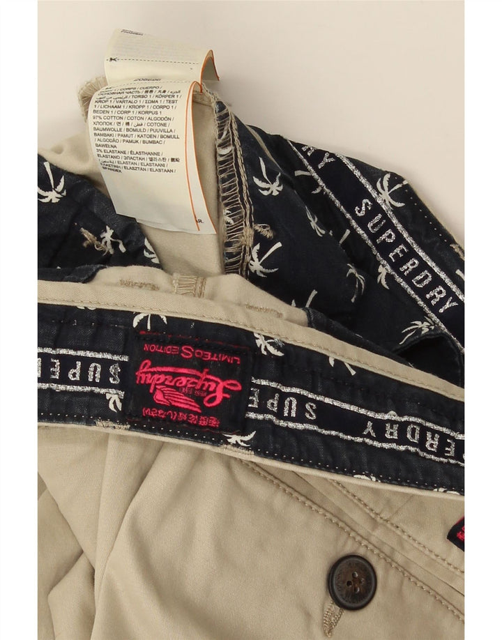 Pantaloncini chino da donna Superdry W30 cotone beige medio