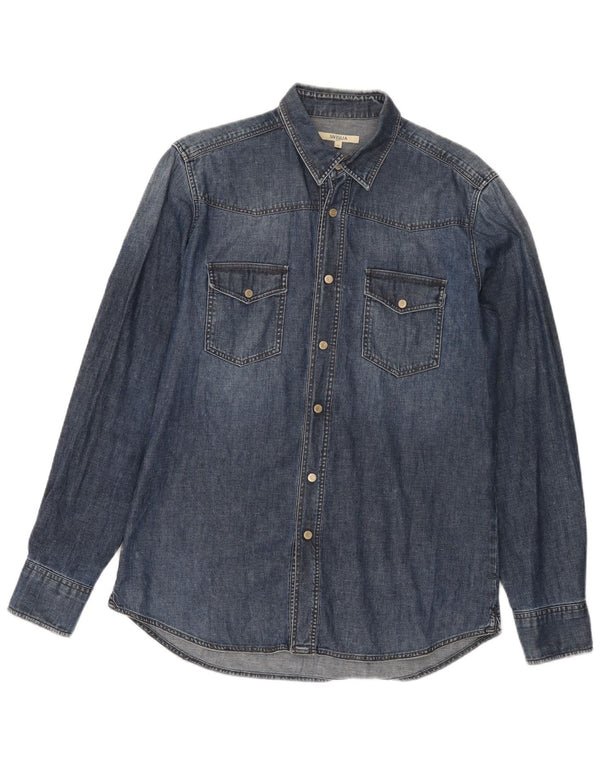 SIVIGLIA Camicia Jeans Uomo Small Blu Cotone