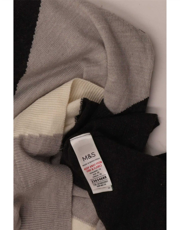 Maglione maglione girocollo da donna Marks & Spencer UK 14 grande multicolore