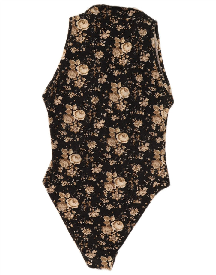 Body senza maniche da donna ONYX UK 8 piccolo nero floreale