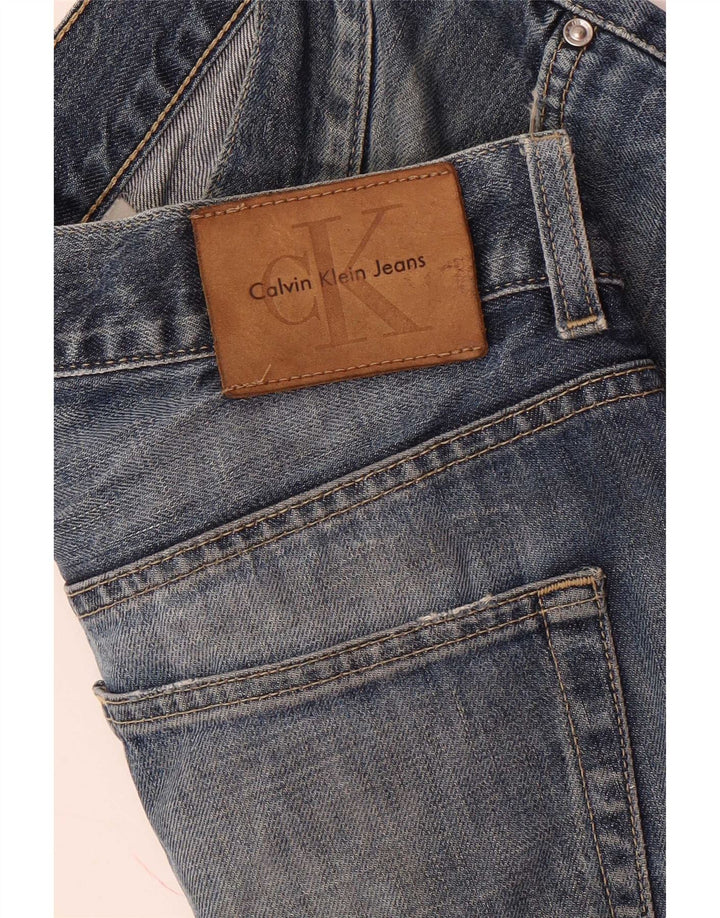 Jeans dritti invecchiati da uomo Calvin Klein W32 L34 Blu