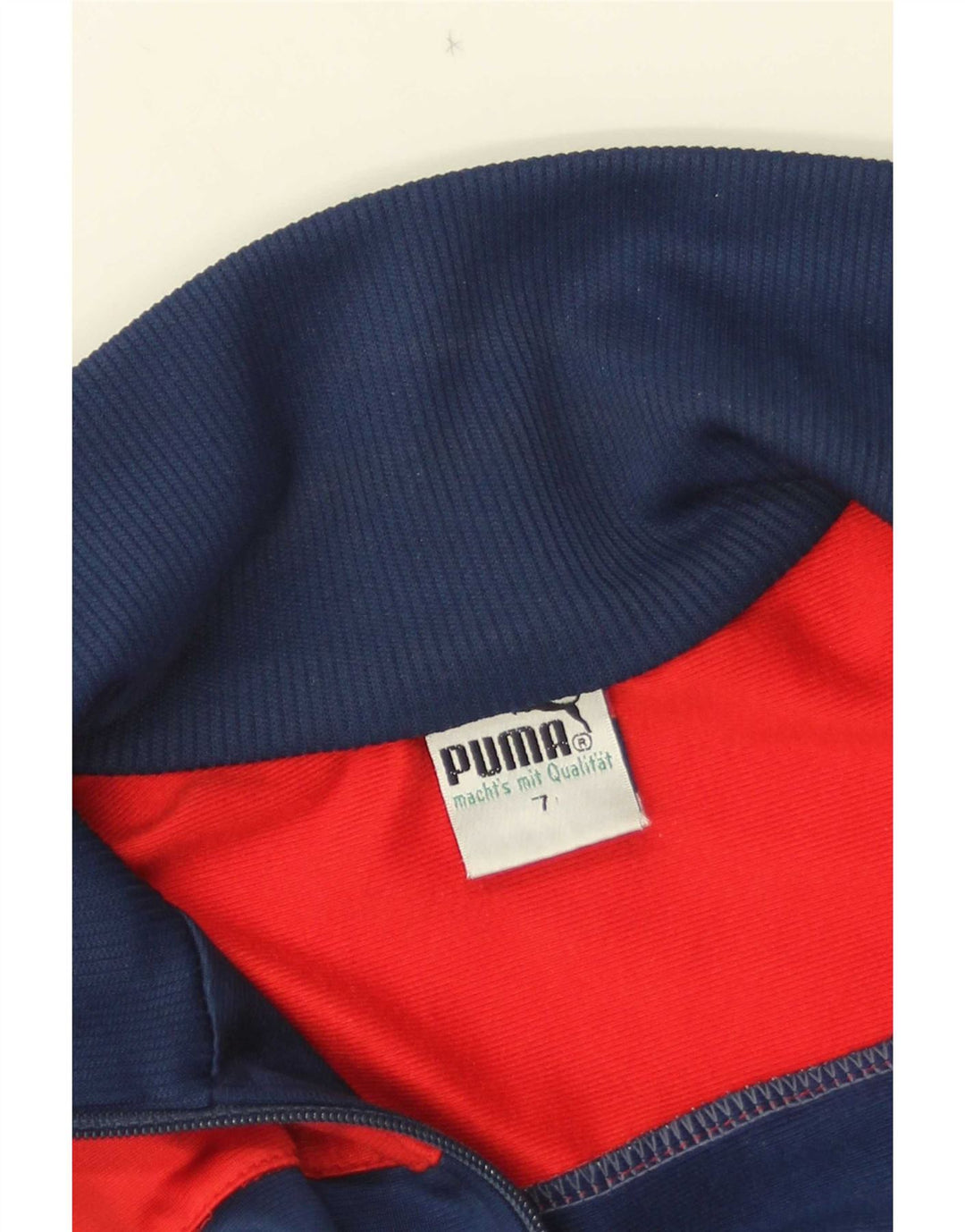 Giacca da tuta da uomo Puma Medium in poliestere color block blu navy